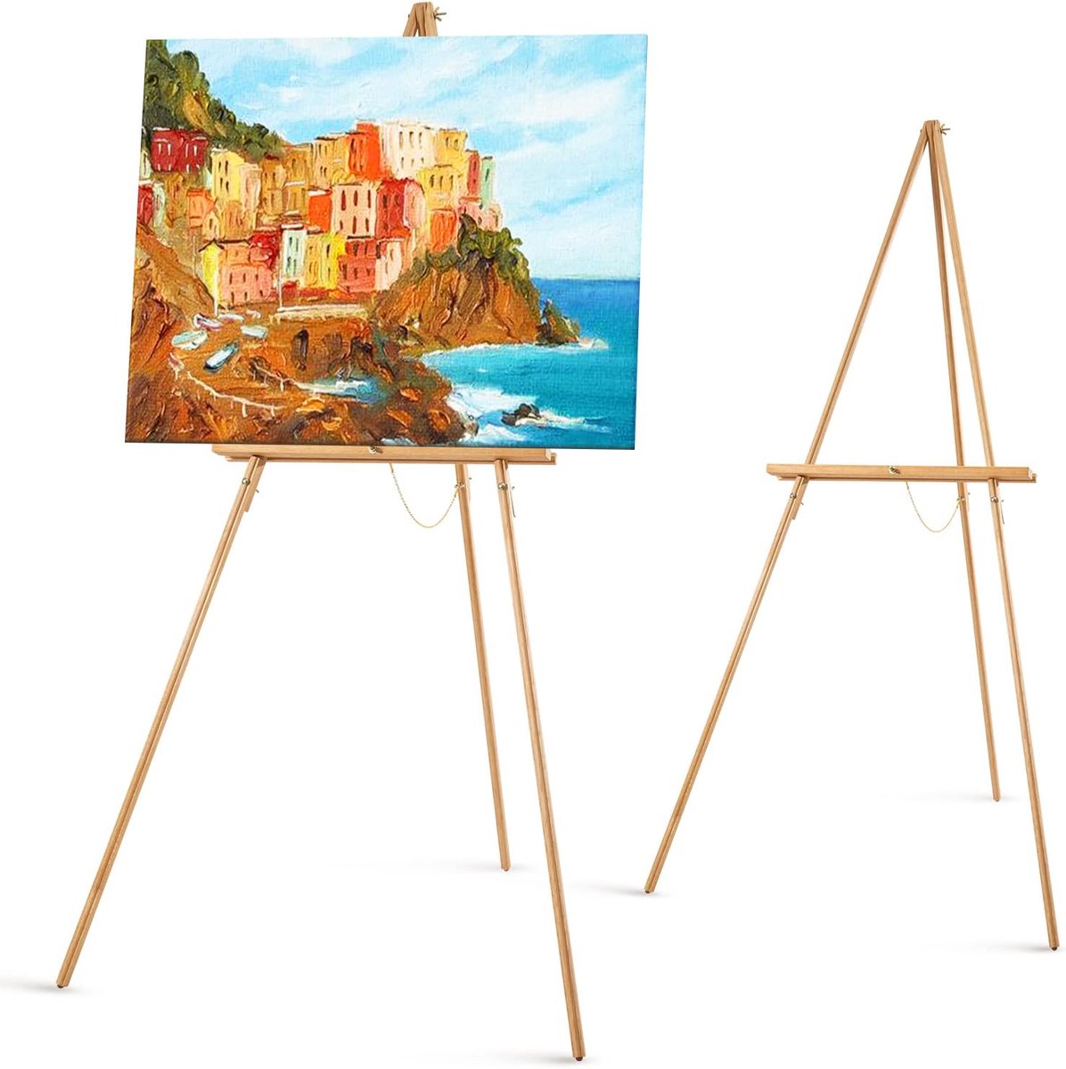 Verstelbare Houten A-frame Statief Ezel voor Kunstwerken - 65 Inch - 2 Stuks