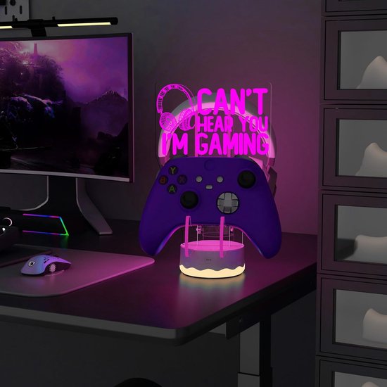 Oplichtende headset en controllerstandaard met 16 kleuren 3D LED-verlichting — afbeelding 2