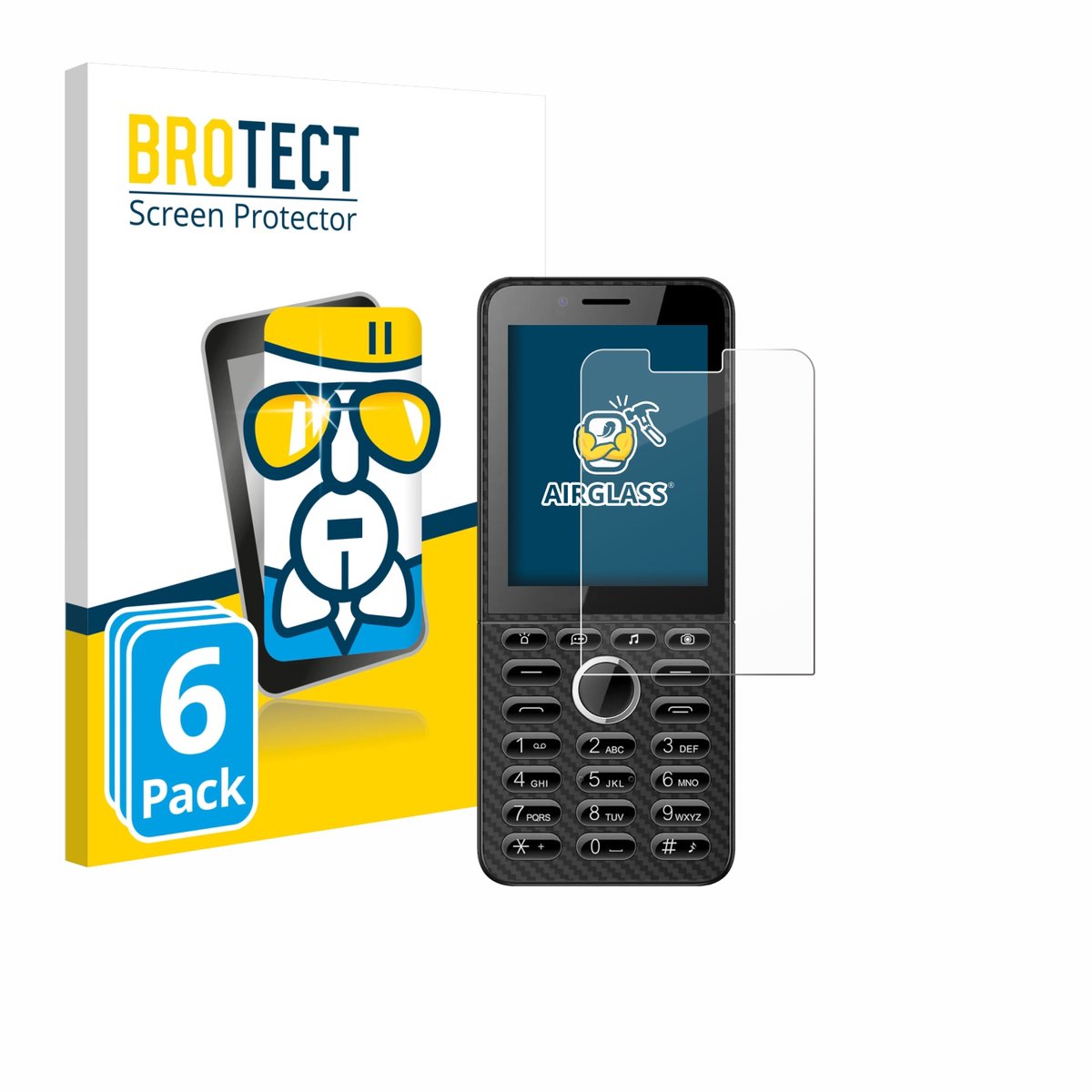 Screenprotector 6 Stuks voor Energizer E288S Beschermglas transparant