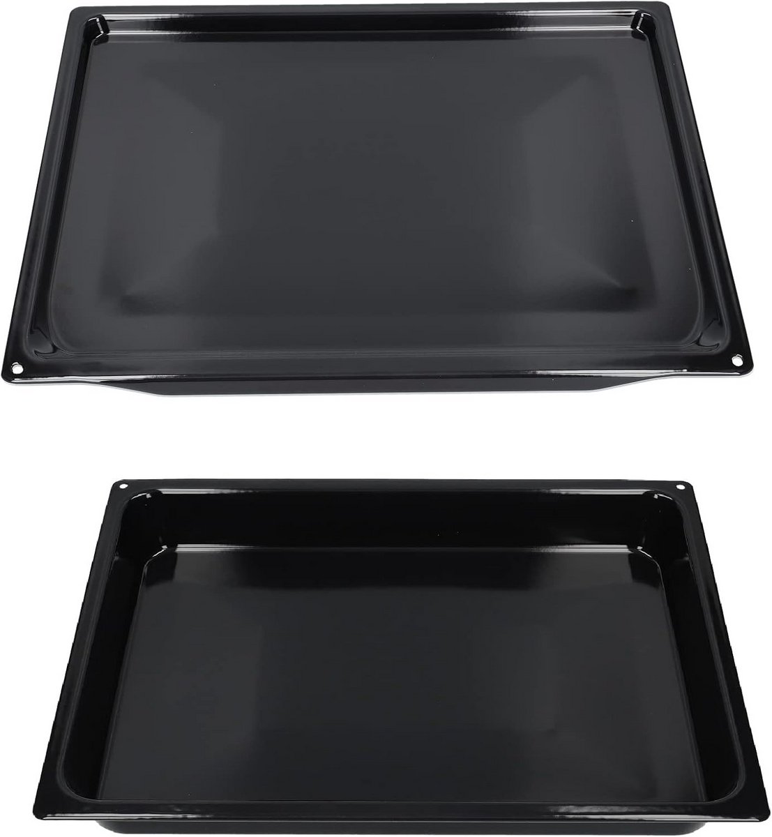 Geëmailleerde Bakplaat en Vetplaat voor Oven - 458x364 mm, Set van 2