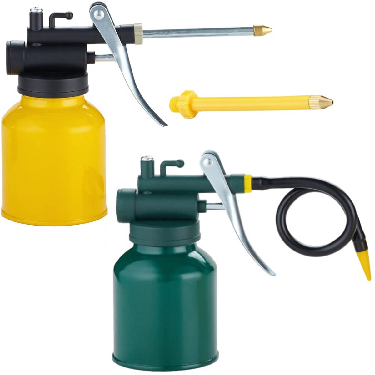 Metalen olieblikken set met stijve en flexibele tuiten - 250 ml