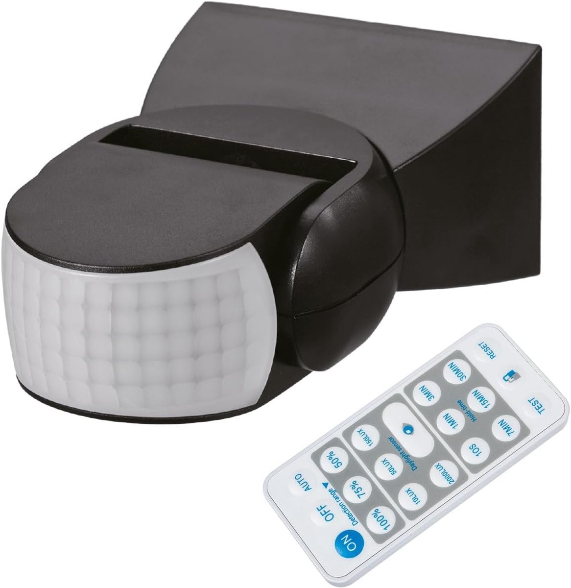 Infrarood Bewegingssensor met Afstandsbediening - Automatische Lichtschakelaar 180° Detectie 12m IP65