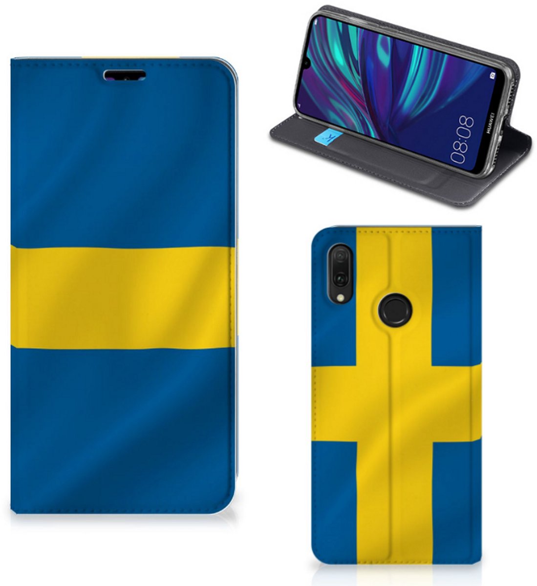 Huawei Y7 hoesje Y7 Pro (2019) Standcase Zweden