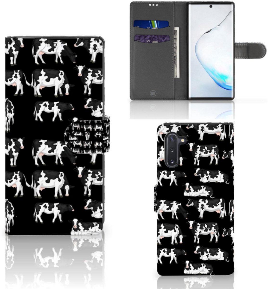 Book Case voor Samsung Galaxy Note 10 Telefoonhoesje met Pasjes Koetjes