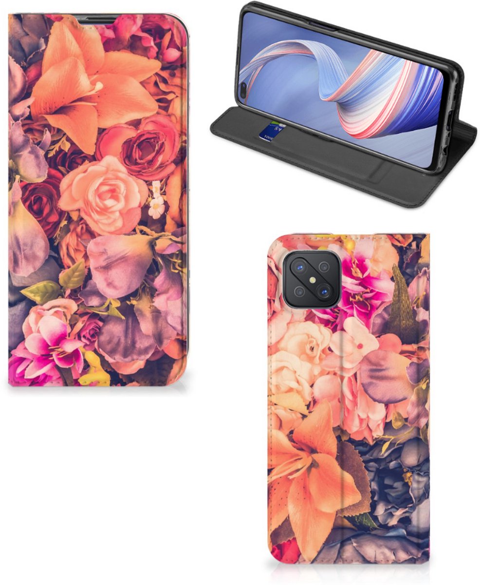 OPPO Reno4 Z 5G Smart Cover Bosje Bloemen