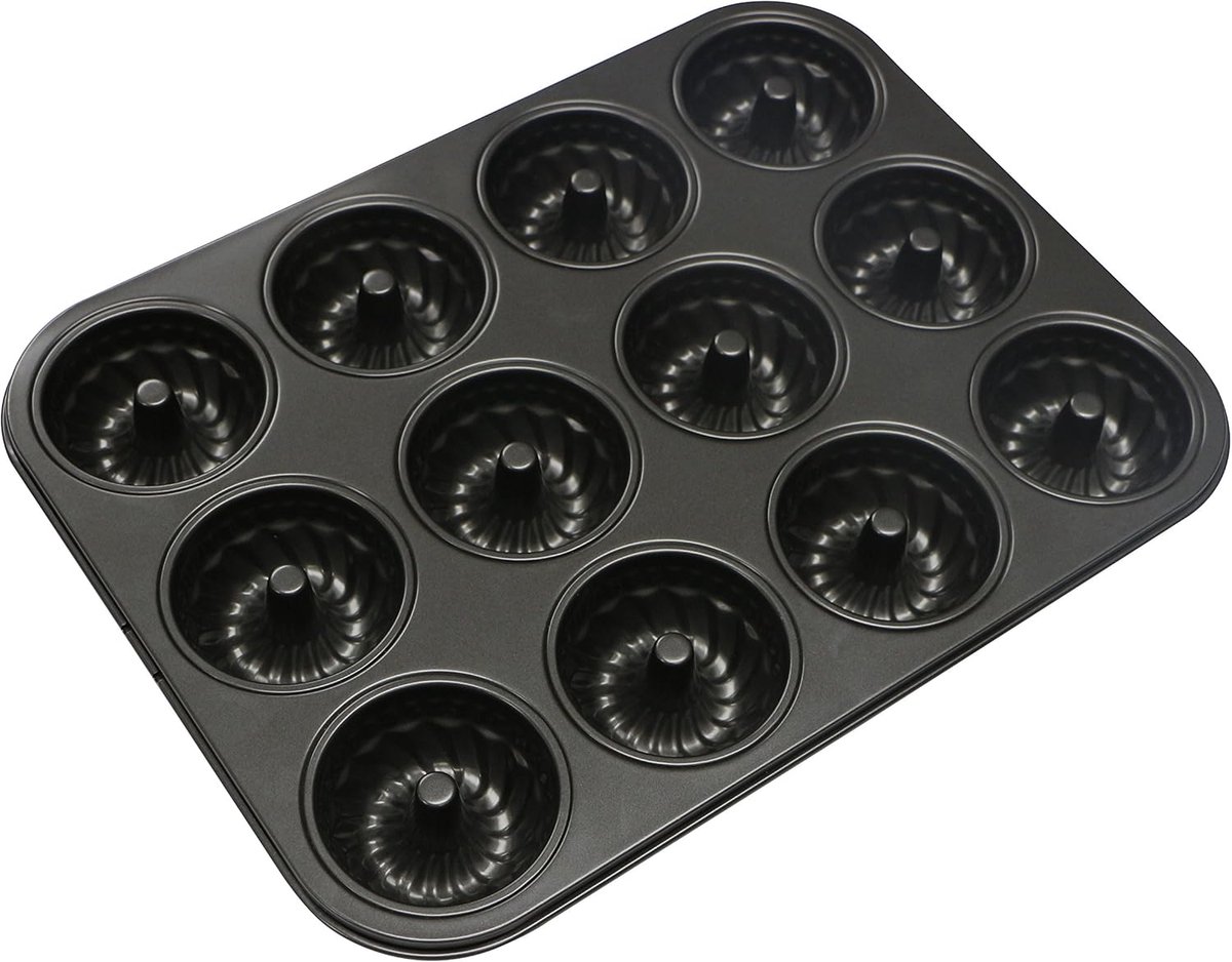 Mini Tulband Bakvormen - Bakgerei voor Muffins, Cake en Pudding - Antiaanbaklaag, Ø 7 cm