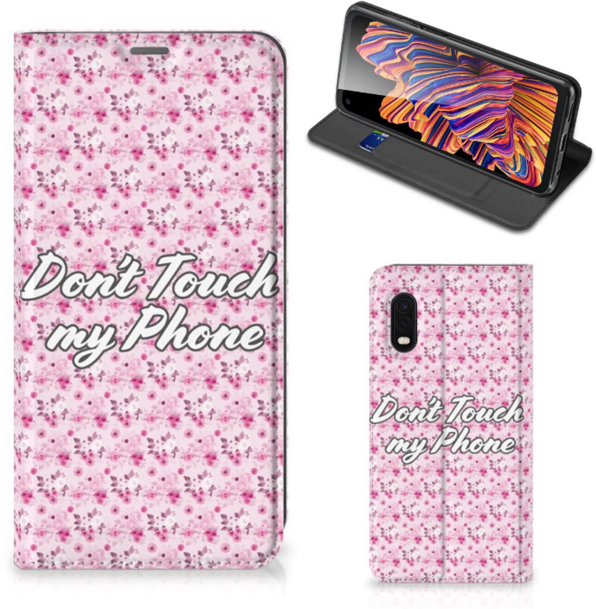 Samsung Xcover Pro Design Case Flowers Pink DTMP