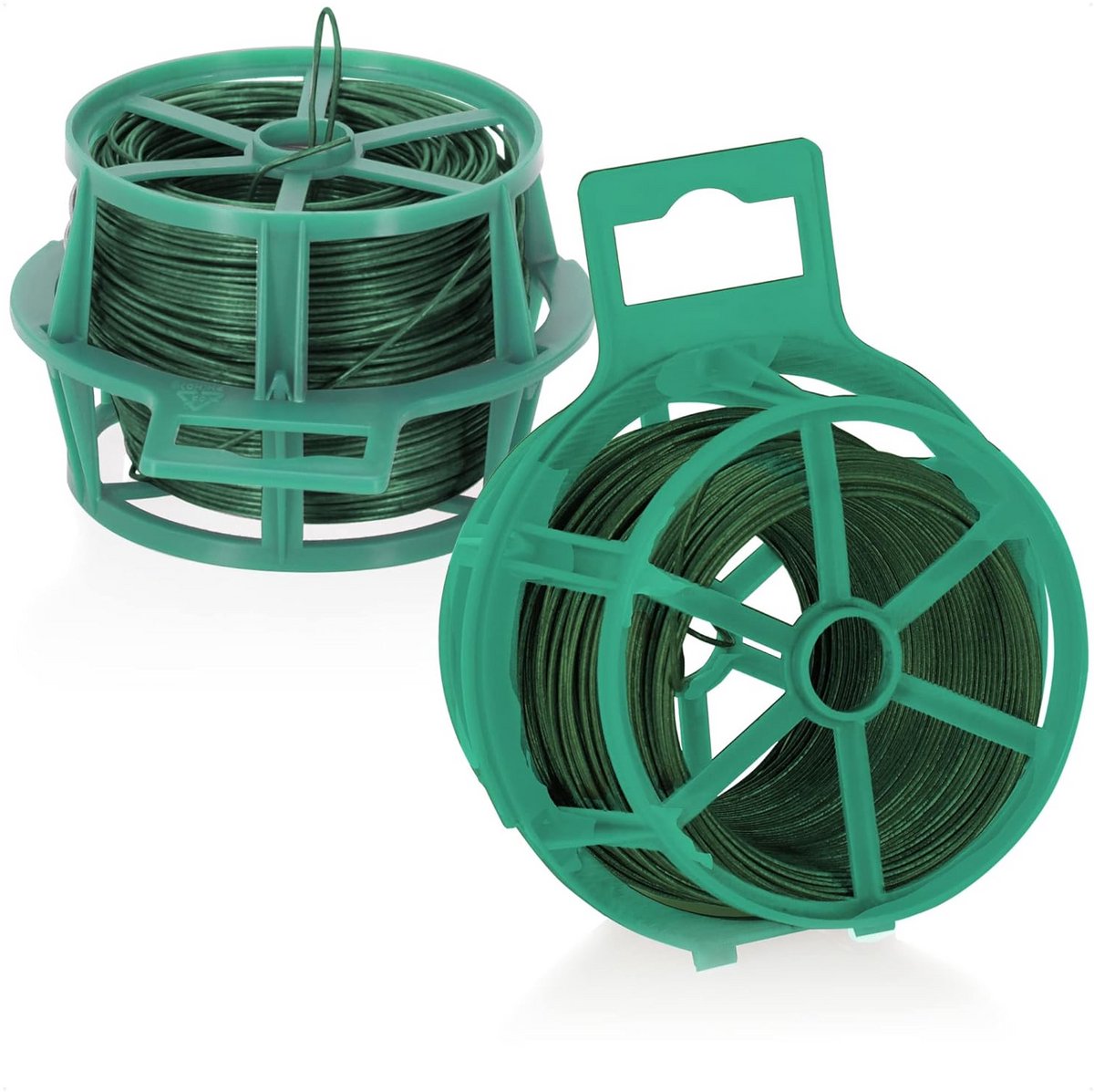 Bloemenwikkeldraadset met houten spoel - 0,65 mm, 1000 g, zilverkleurig