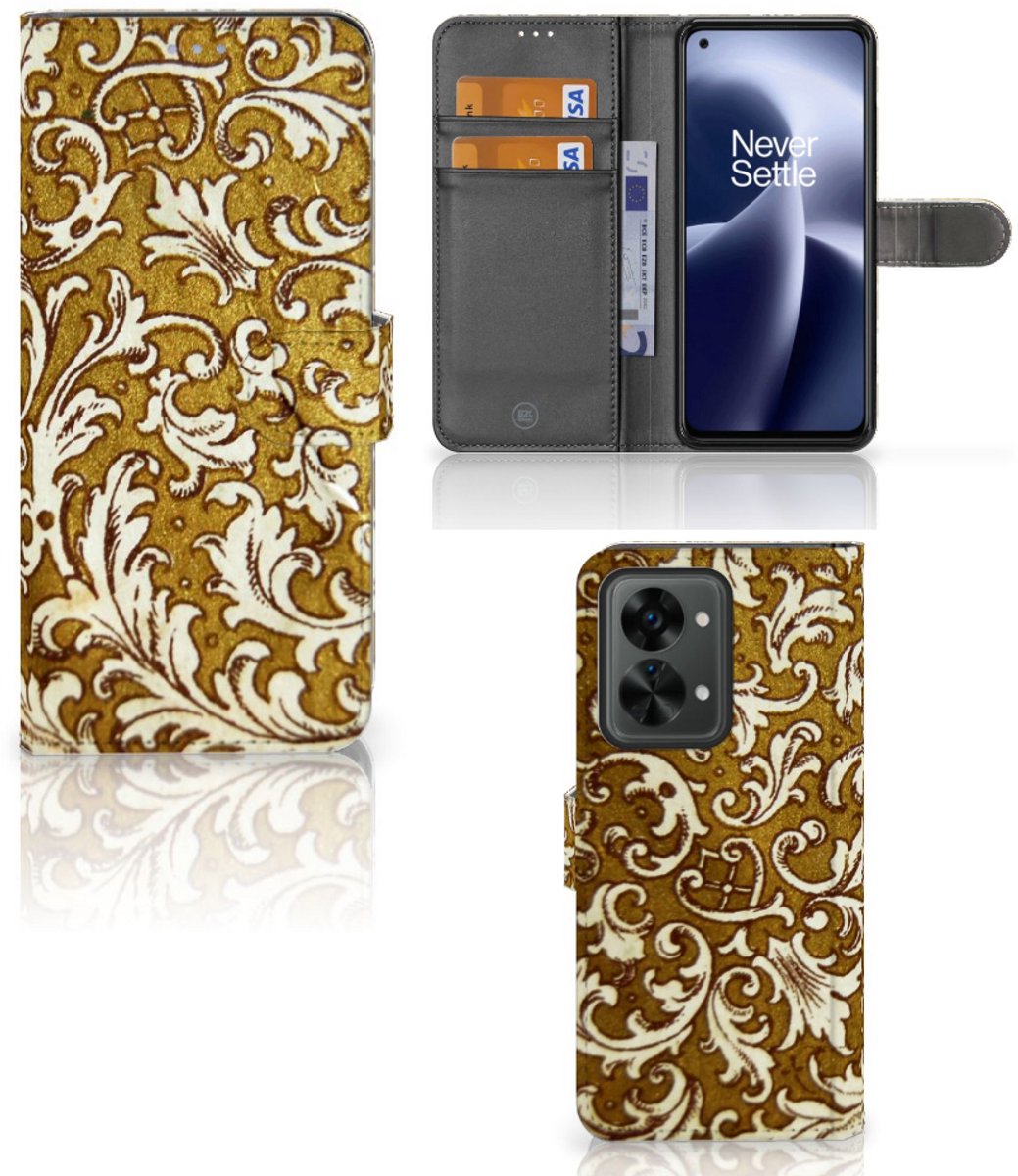Wallet Case OnePlus Nord 2T Barok Goud