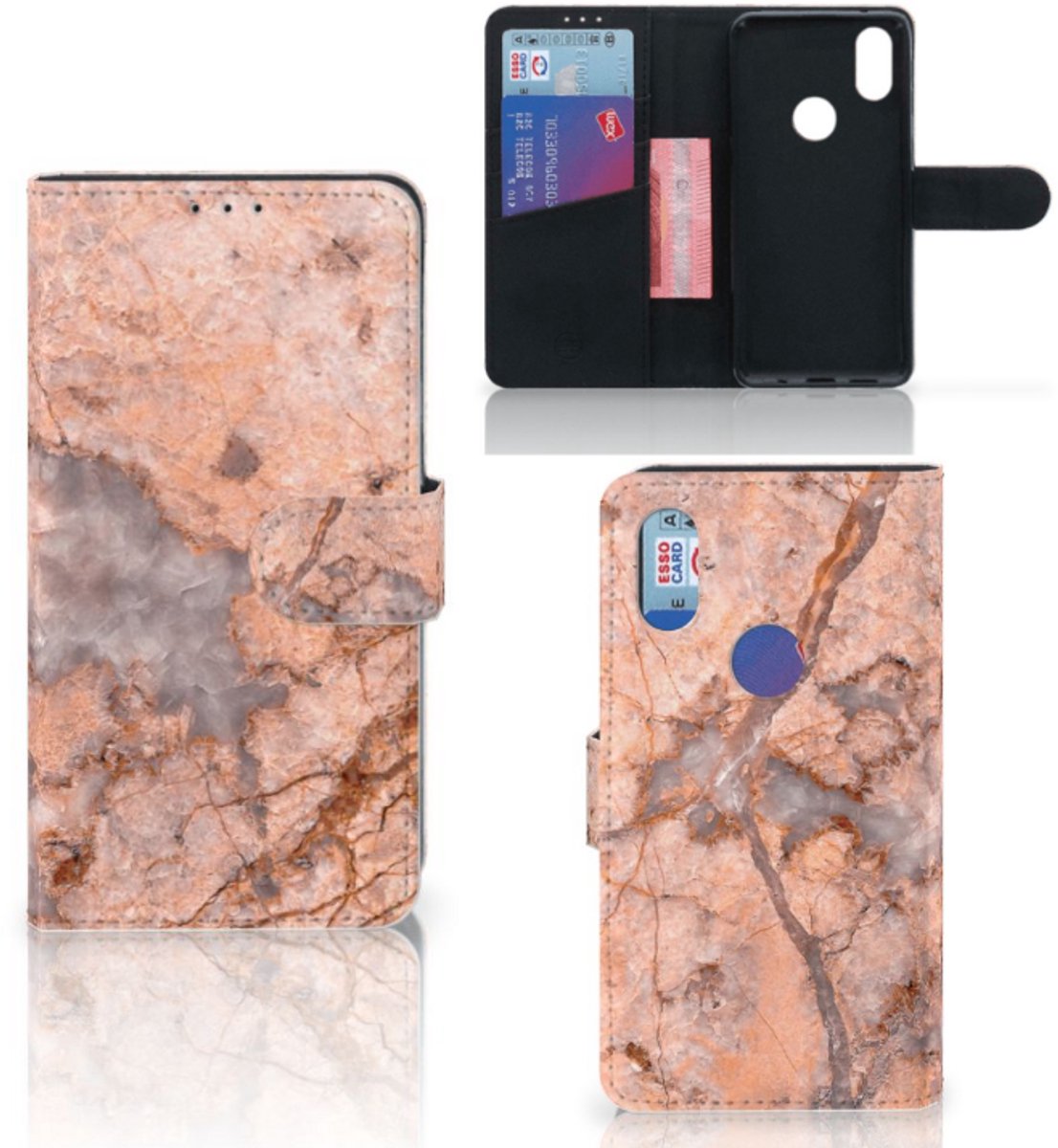 Xiaomi Mi Mix 2s Bookcase Marmer Oranje