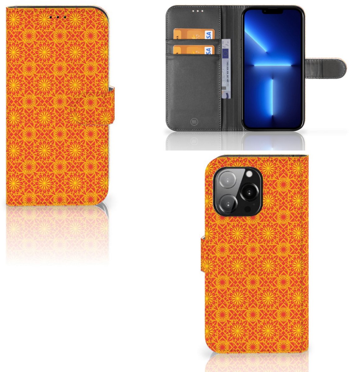 iPhone 13 Pro Telefoon Hoesje Batik Oranje