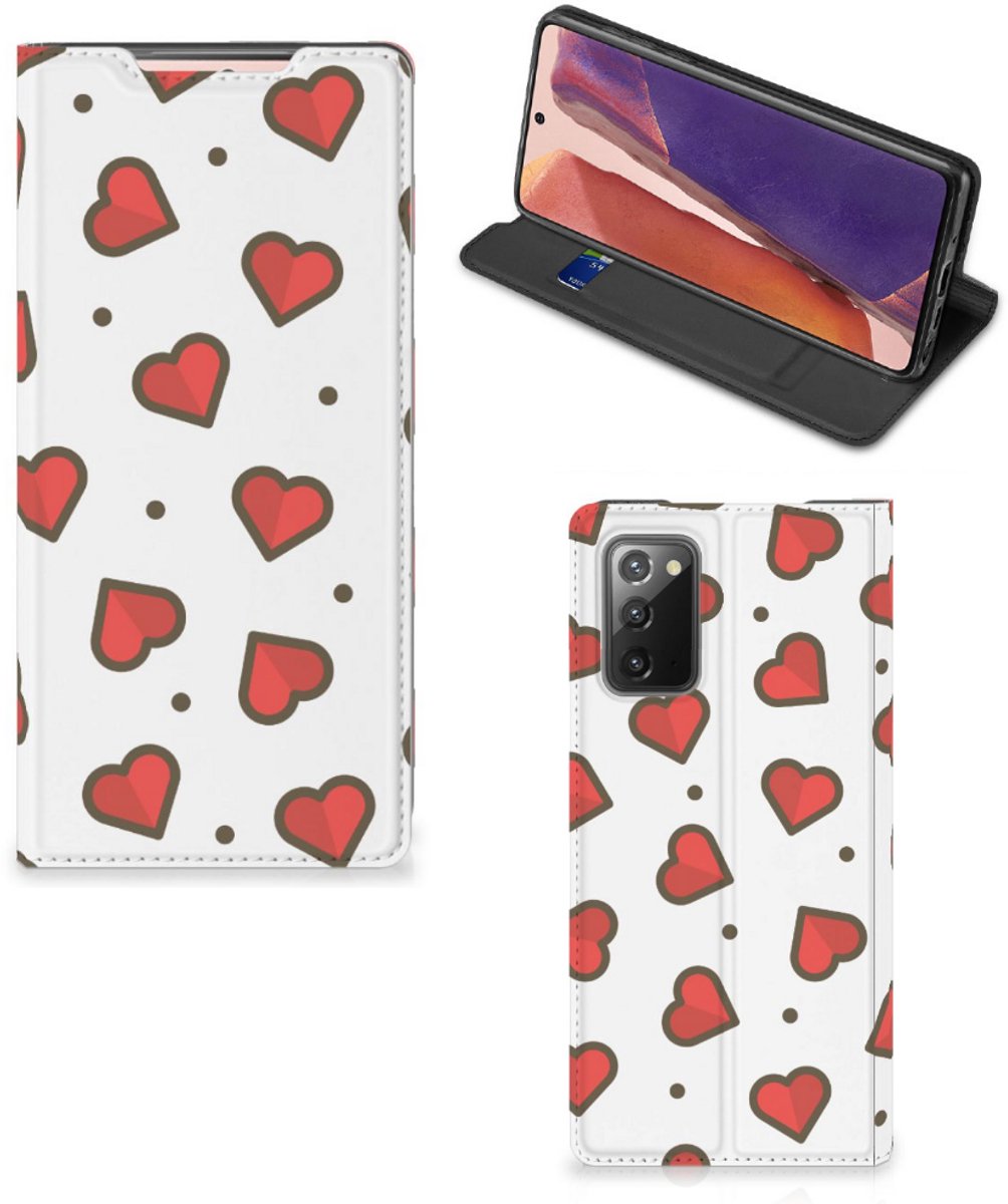 Samsung Galaxy Note20 Hoesje met Magneet Hearts