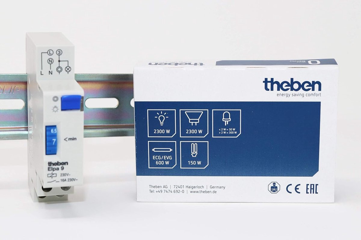 Elektromechanische trappenhuis-tijdschakelaar zonder stand-by verbruik en vloerverlichting