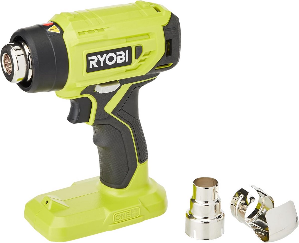 Accu Heteluchtpistool 18V met LED Verlichting en 2 Sproeiers - Luchtstroom 170 l/min, Hittegraad tot 470°