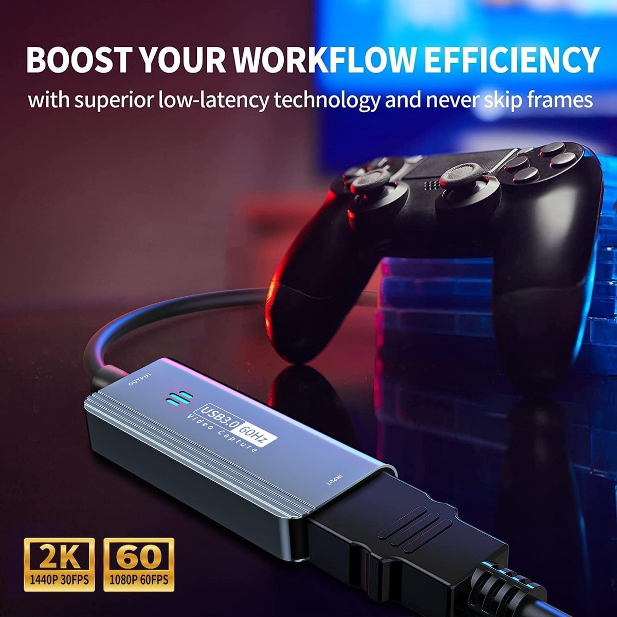 HDMI naar USB C 3.0 Video Capture Card - 1080P 60FPS voor Streaming en Gaming thumbnail 3