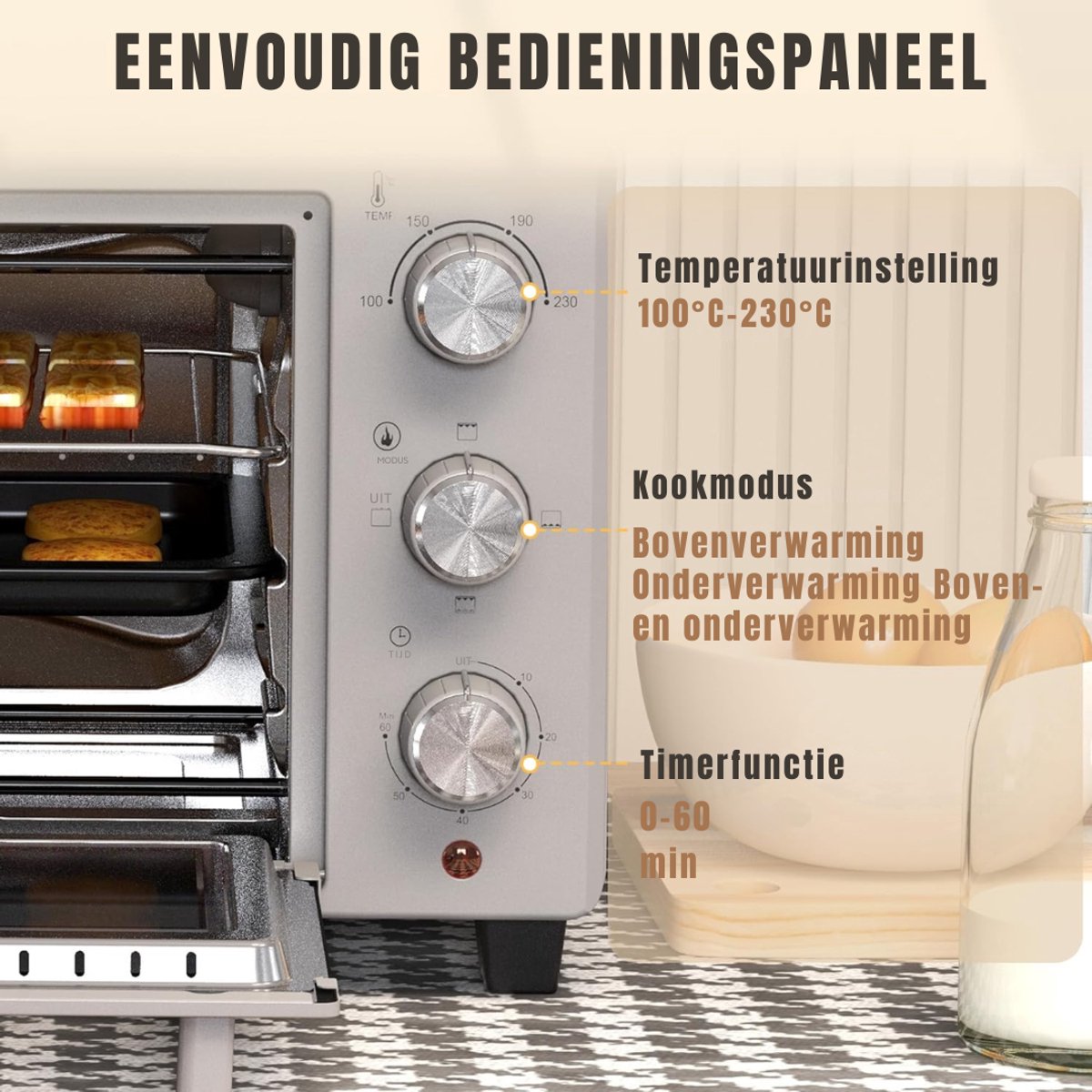 DYNA® Stoomoven - Stoomoven Kookboek - Stoomoven Ontkalker - Zilver - 39cm x 46cm x 29cm – foto 8