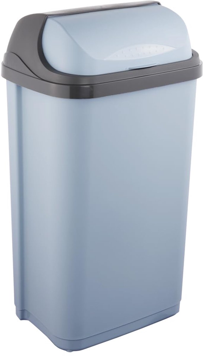 keeeper Dustbin with lid, 50 l, Scandinavian blue, 39 x 29.5 x 67.5 cm, Rasmus series