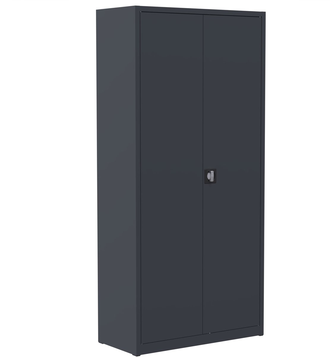 METALEN Archiefkast Kantoorkast 195 x 92 x 42 Donker Grijs Metalen kast - Met slot- 2 deuren staal draaideurkast, kantoorkast, garage kast RAL 7016