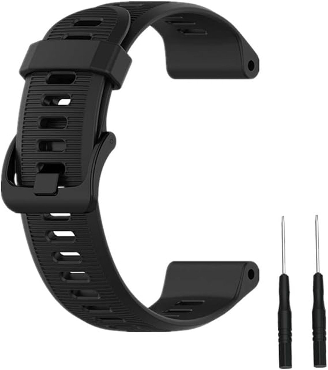 silicone watch strap geschikt voor Garmin Forerunner 945-Forerunner 935 Band, Silicone Replacement Strap geschikt voor Garmin Fenix 6-Approach S60,Sports watch strap,zwart