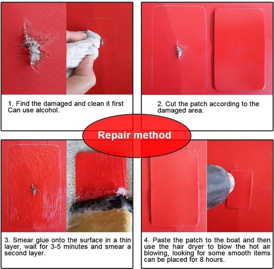 Waterdichte PVC Patch Reparatieset voor Kano en Kajak van Merkloos — afbeelding 5