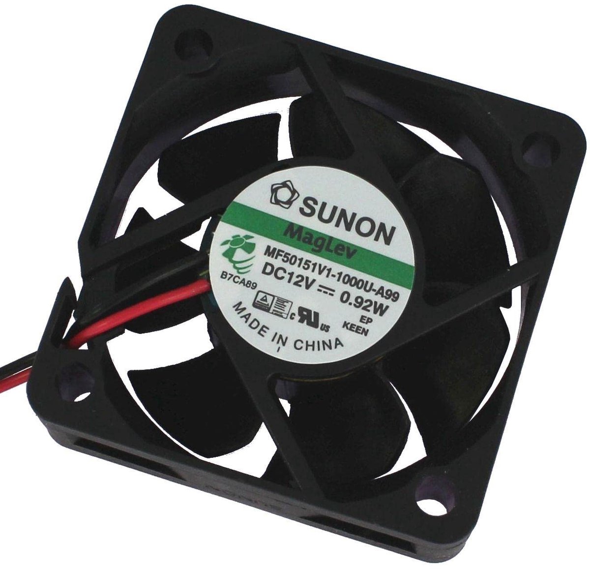 Ventilator 12V DC 0,87W 50x50x15mm voor Elektronische Toepassingen
