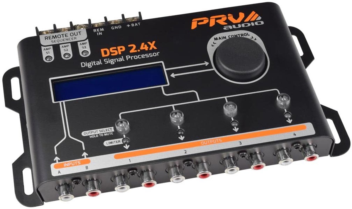 Digitale Crossover en Equalizer 4 Kanaals voor Auto Audio met Sequencer en Remote