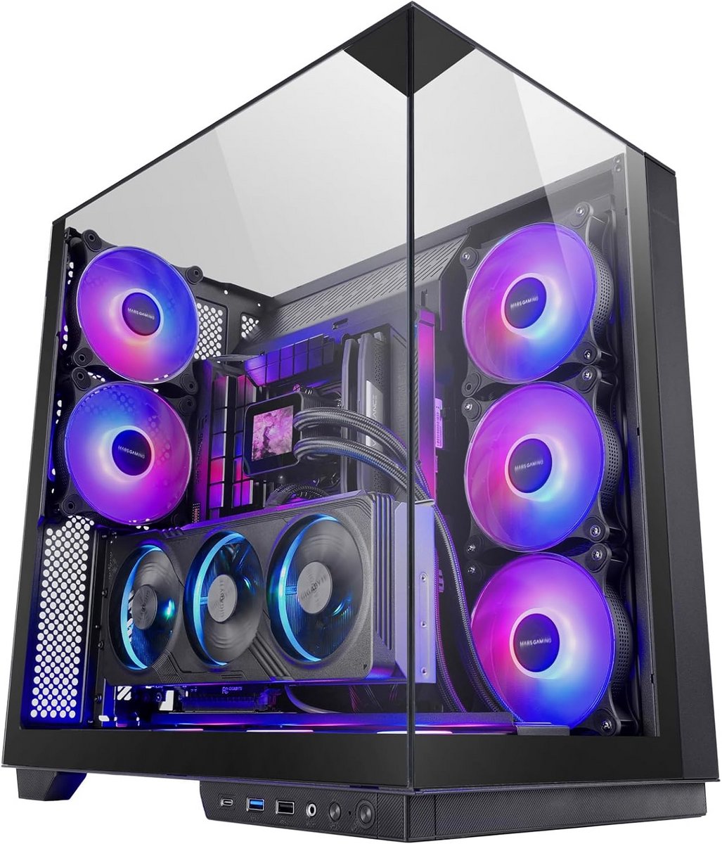 Gaming Behuizing ATX met Driedubbel Gehard Glas en ARGB Ventilatoren