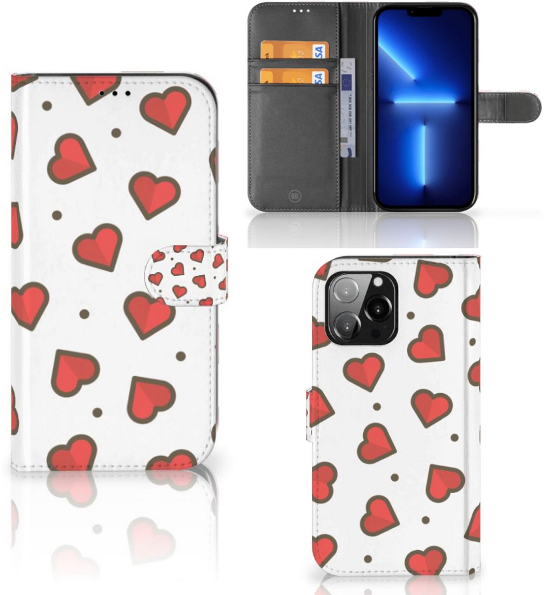 iPhone 13 Pro Max Telefoon Hoesje Hearts