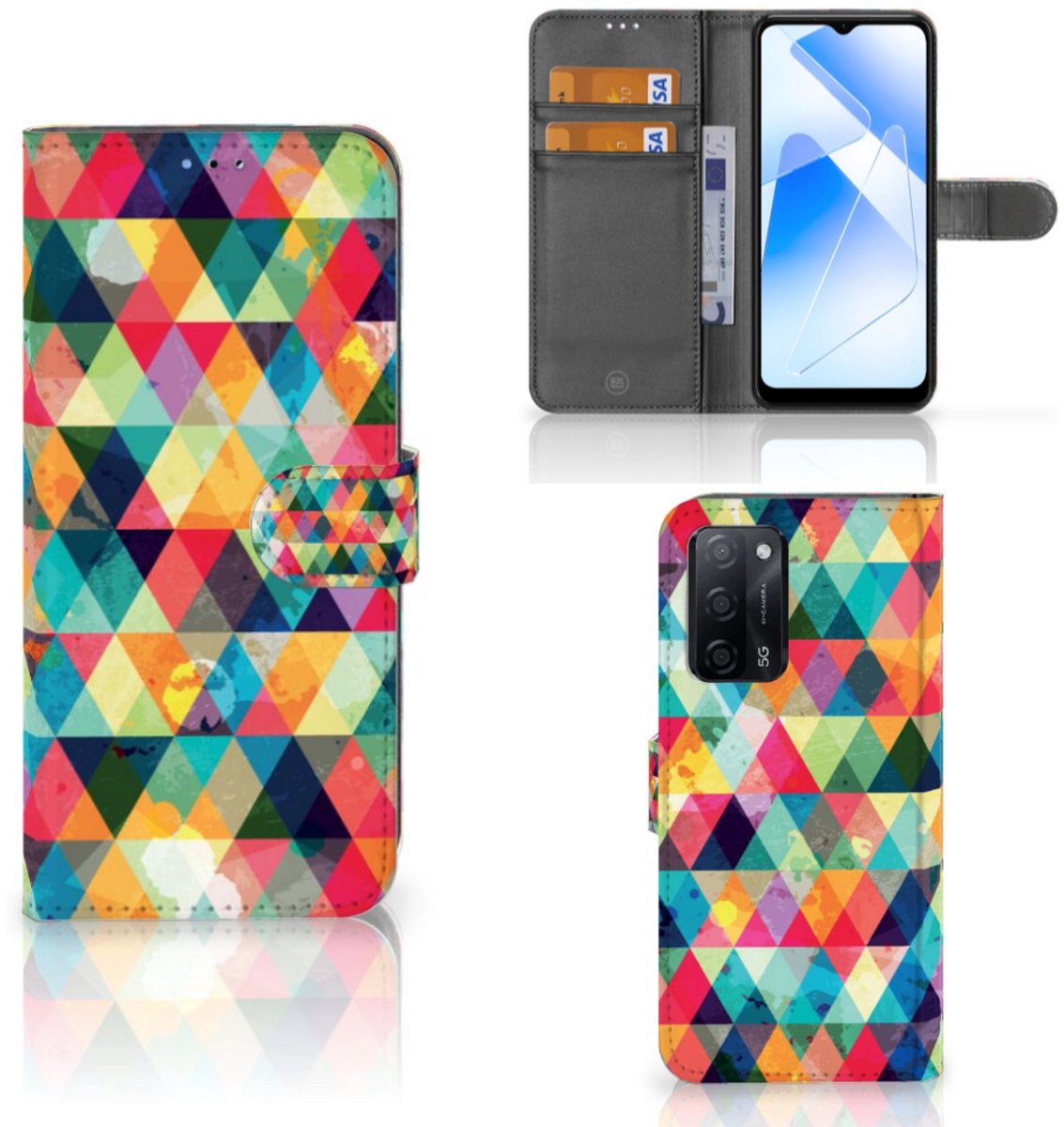 OPPO A16/A16s/A54s Telefoon Hoesje Geruit