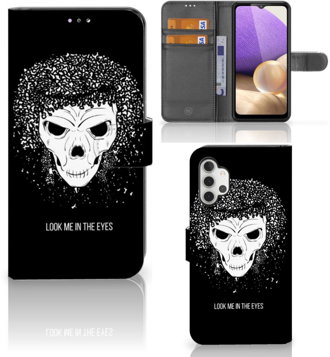 Telefoonhoesje met Naam Samsung Galaxy A32 4G Skull Hair