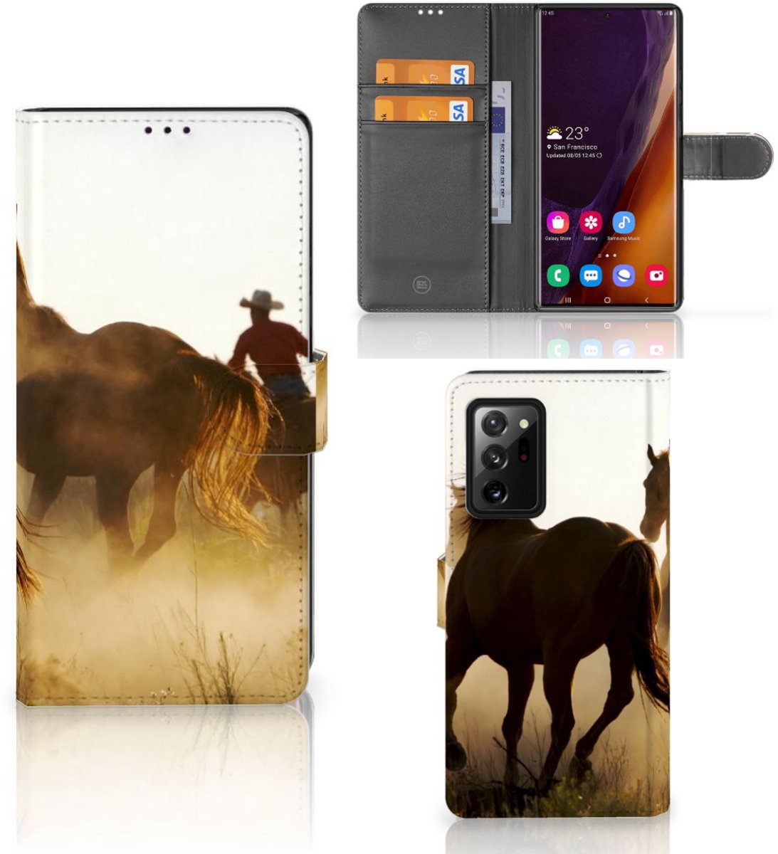 Samsung Galaxy Note20 Ultra Telefoonhoesje met Pasjes Design Cowboy