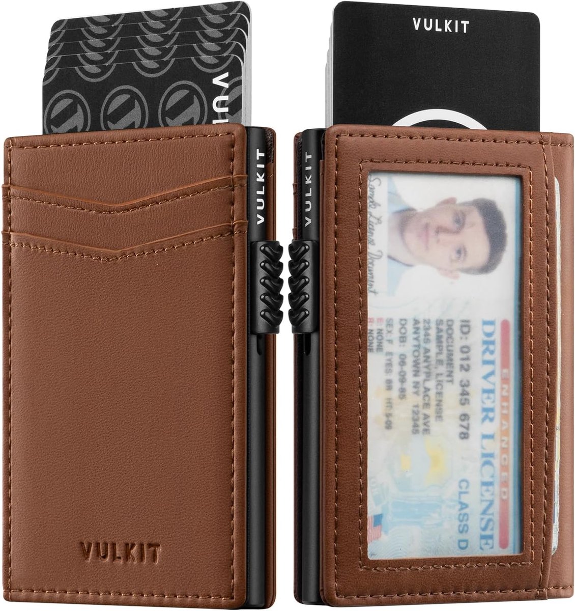 Slanke Creditcardhouder RFID-blokkeerkaartportemonnee voor Heren - Automatische Pop-up Visitekaartjeshoes