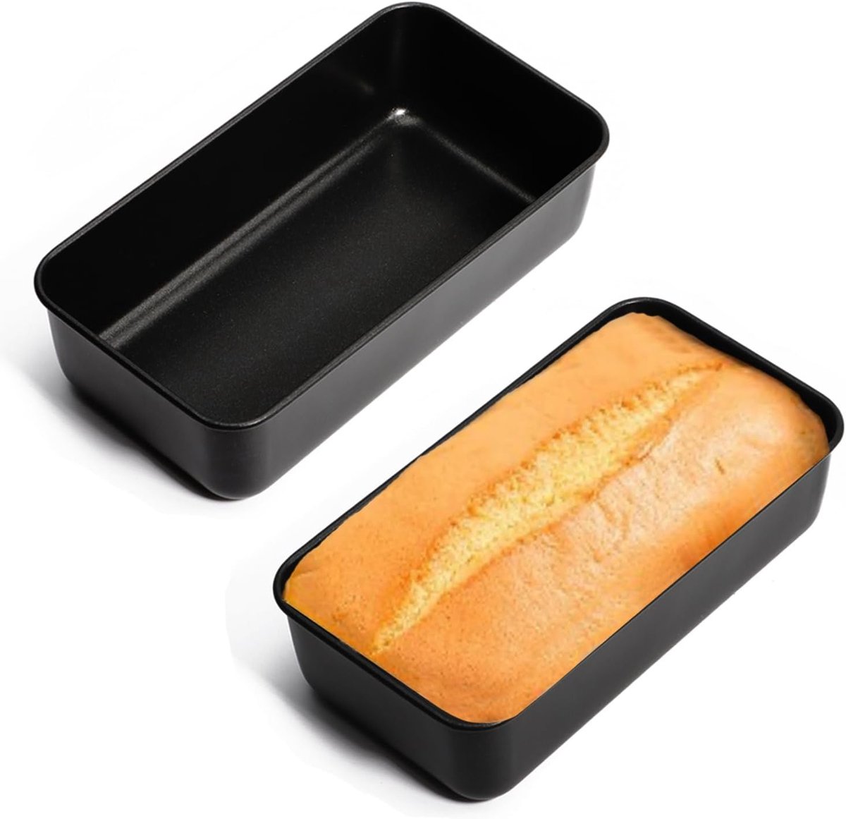 Bakvorm set van 2 met antiaanbaklaag van roestvrij staal