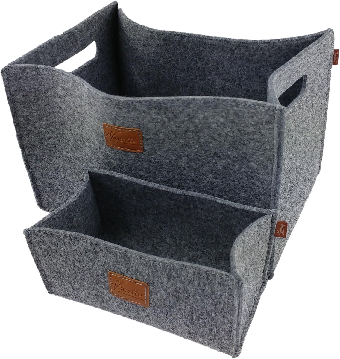 Set van 2 Vilten Opbergboxen voor Organisatie en Opslag