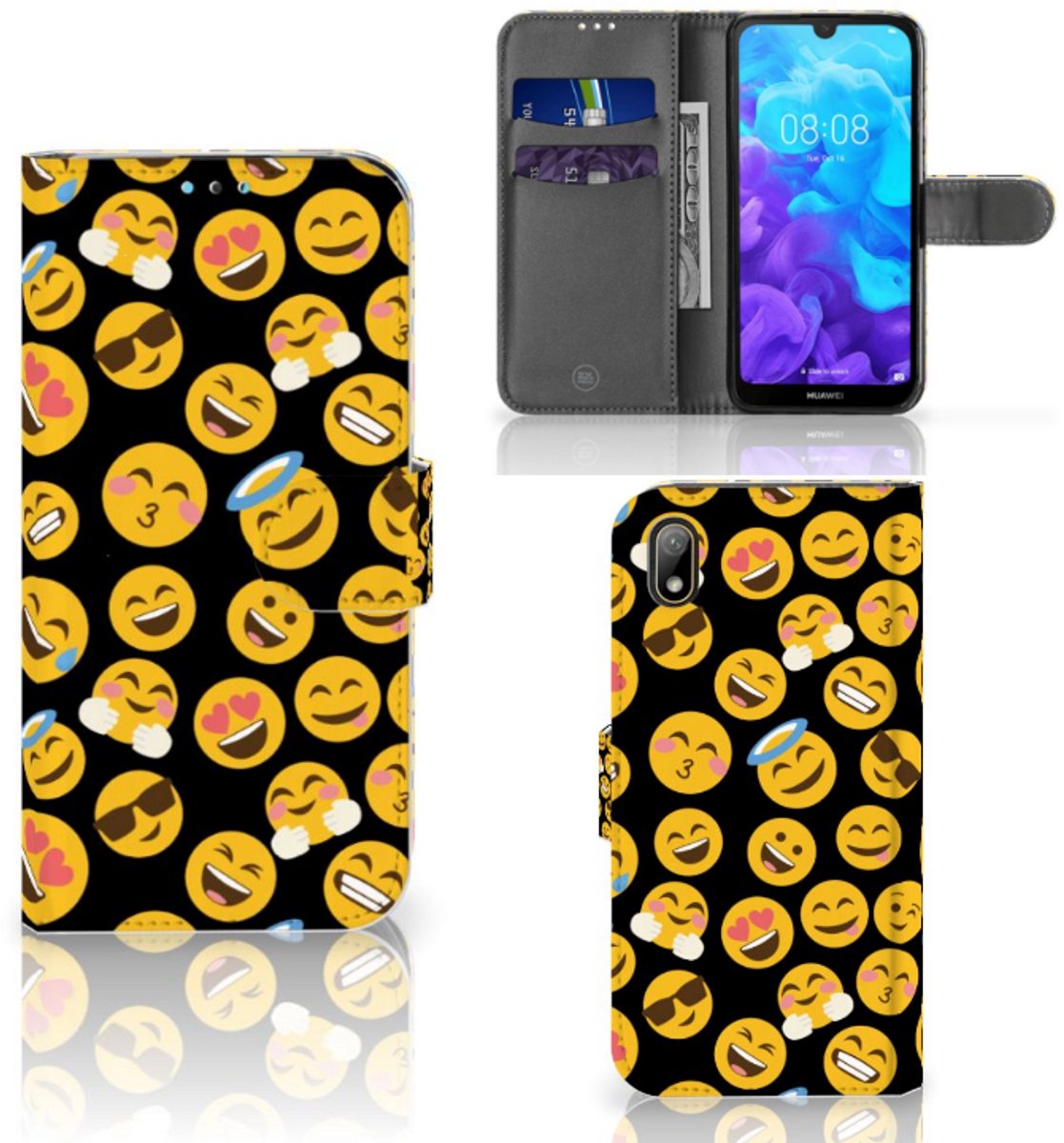 Huawei Y5 (2019) Telefoon Hoesje Emoji