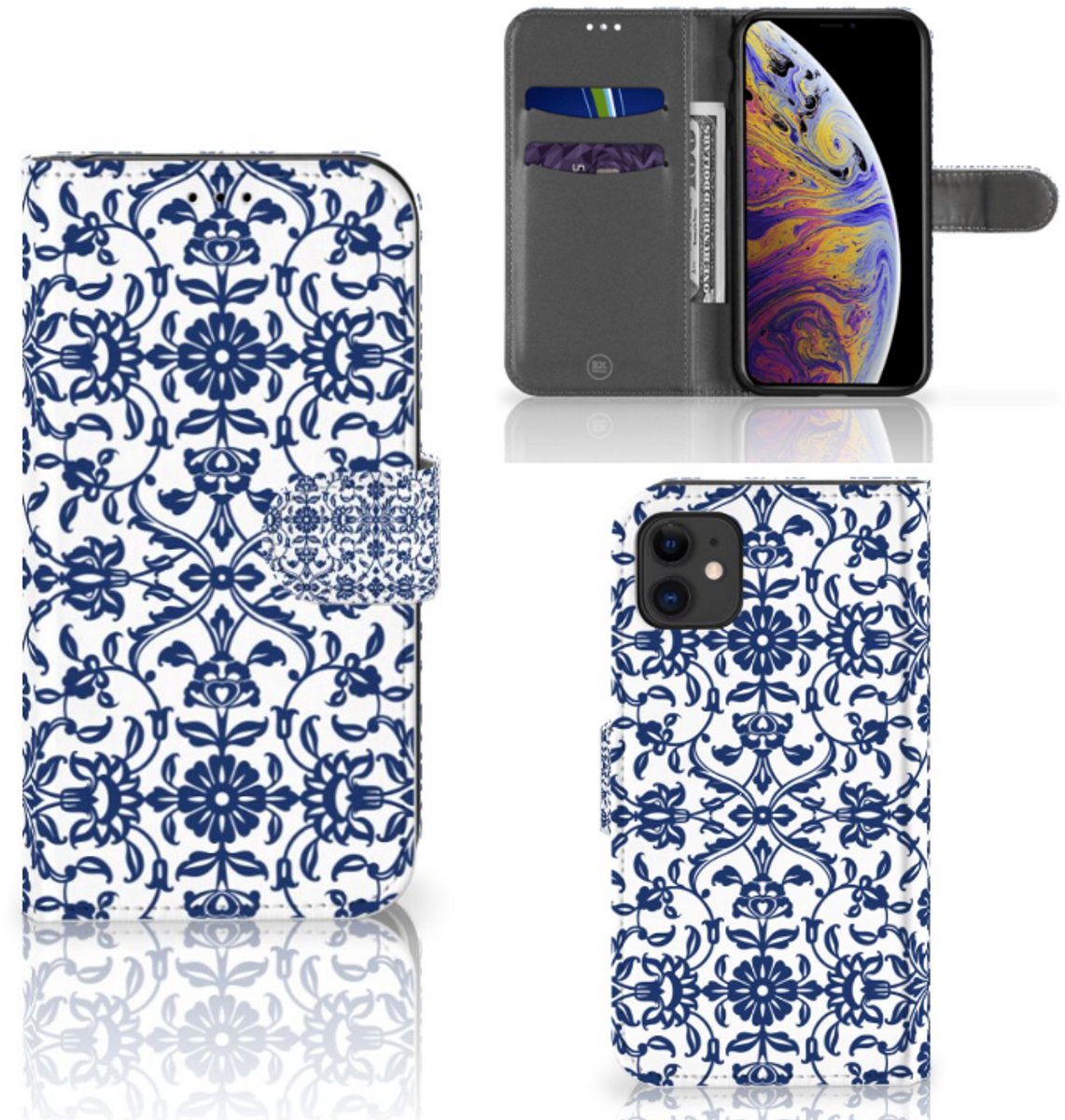 Apple iPhone 11 Hoesje Flower Blue