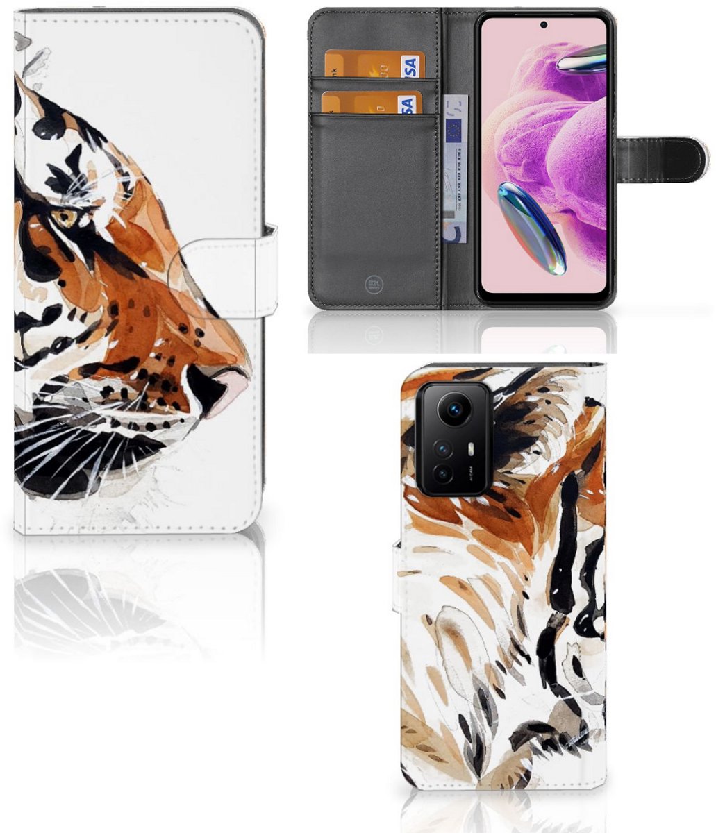 Hoesje Xiaomi Redmi Note 12S Watercolor Tiger