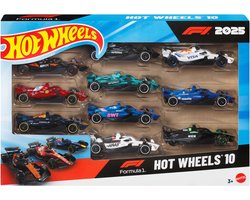 Hot Wheels Formule 1 Ensemble de 10 voitures jouets de chaque équipe de course F1 2025
