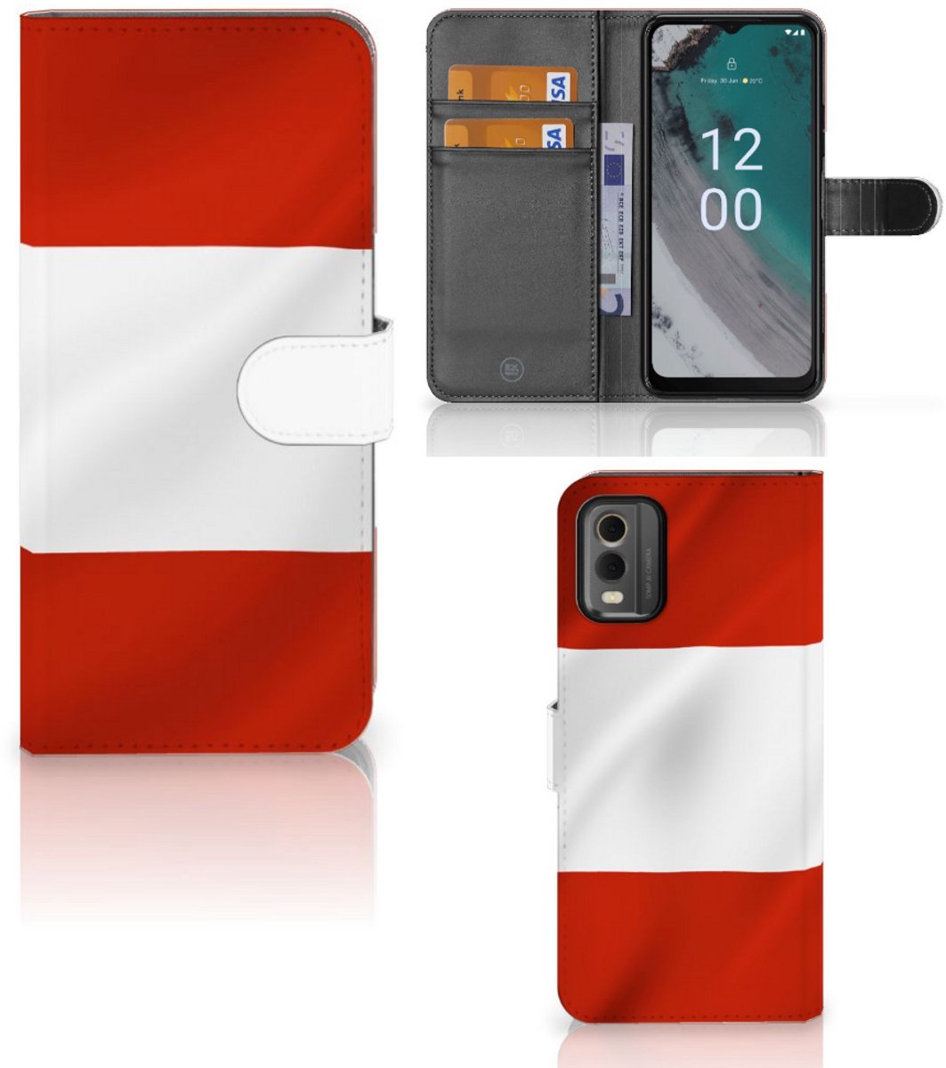 Nokia C32 Bookstyle Case Oostenrijk