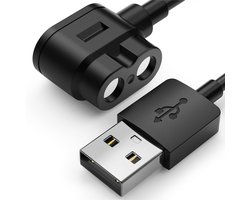 Magnetische Oplaadkabel voor LED Zaklampen - USB naar Magneet, 1.2 Meter