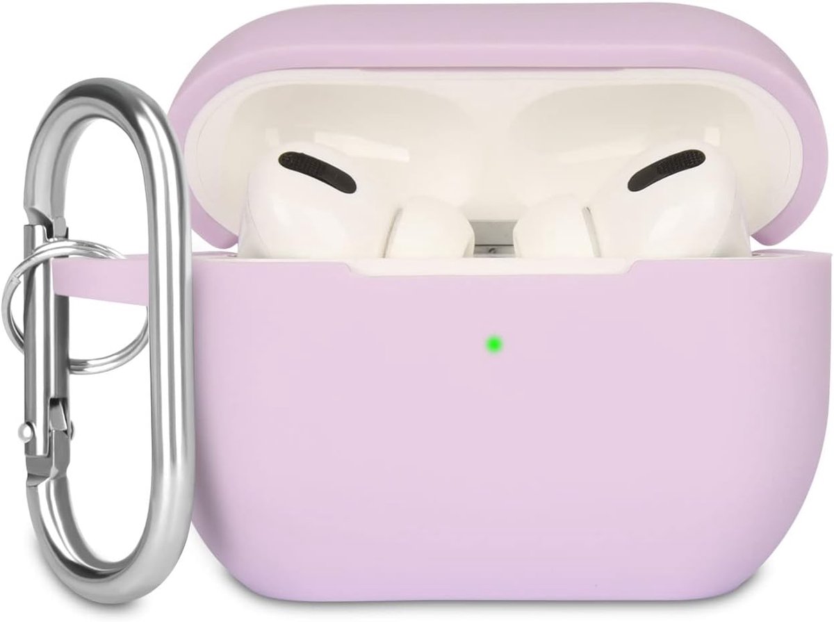 Schokbestendige Siliconen Hoes met Karabijnhaak voor AirPods Pro (2019) - Anti-slip & Beschermend