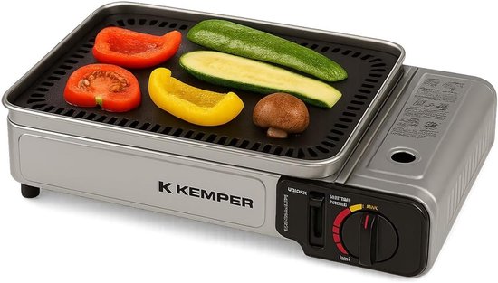 Draagbare Gas Plancha Grill 2300W - Inclusief 2 Gaspatronen en Transporttas — afbeelding 3