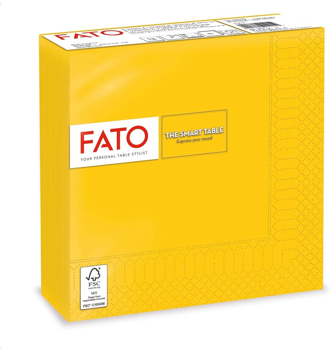 Gele Papieren Servetten 2-laags 50 Stuks 33x33 cm Feest en Diner