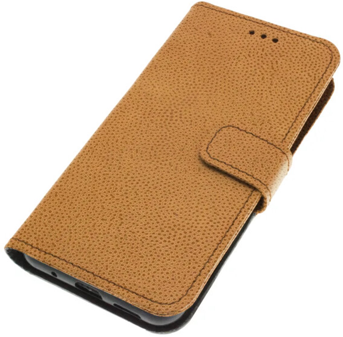 Echt leer hoesje geschikt voor Samsung Galaxy S26 Stug robuust kalfsleer – cognac