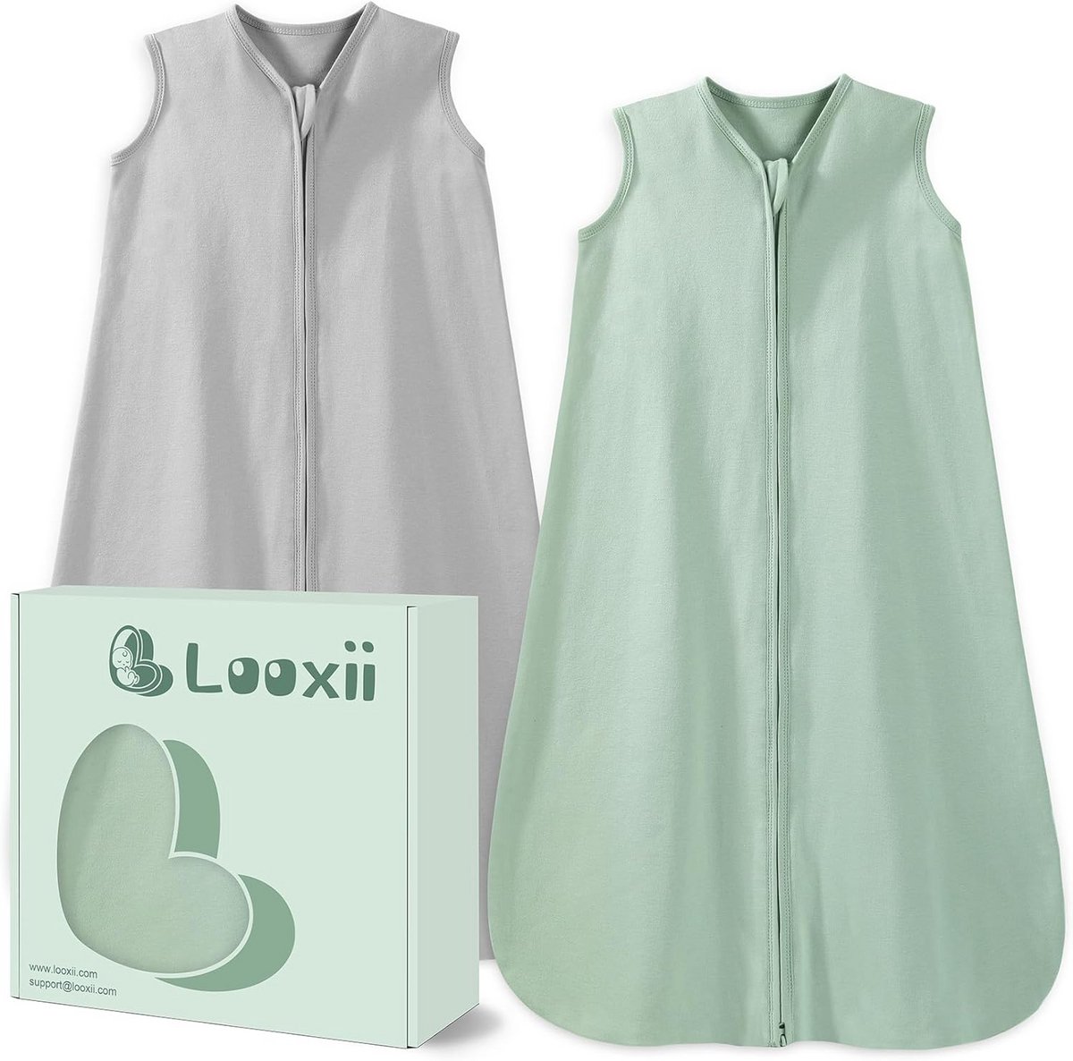 Zomer Slaapzak Baby 2 Stuks 100% Katoen 0.5 TOG Ademend 67 cm Unisex 0-6 Maanden