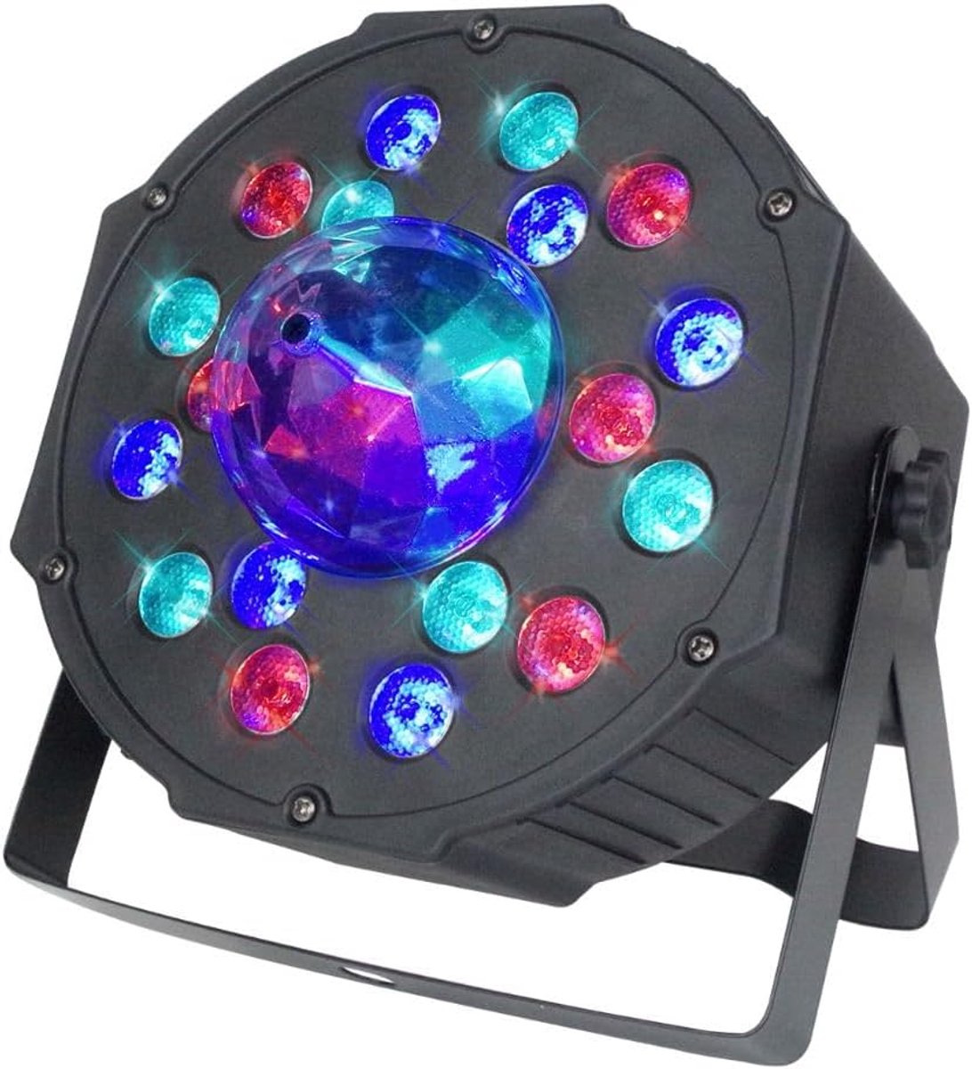 2-in-1 LED Partyverlichting: RGB Spot en Discobal Effect voor Feest, Bruiloft en Kerst