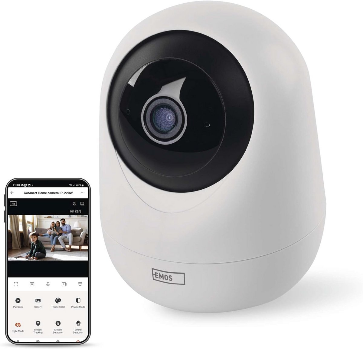 4MP Smart Binnen Beveiligingscamera WiFi met Bewegingsdetectie en Nachtzicht