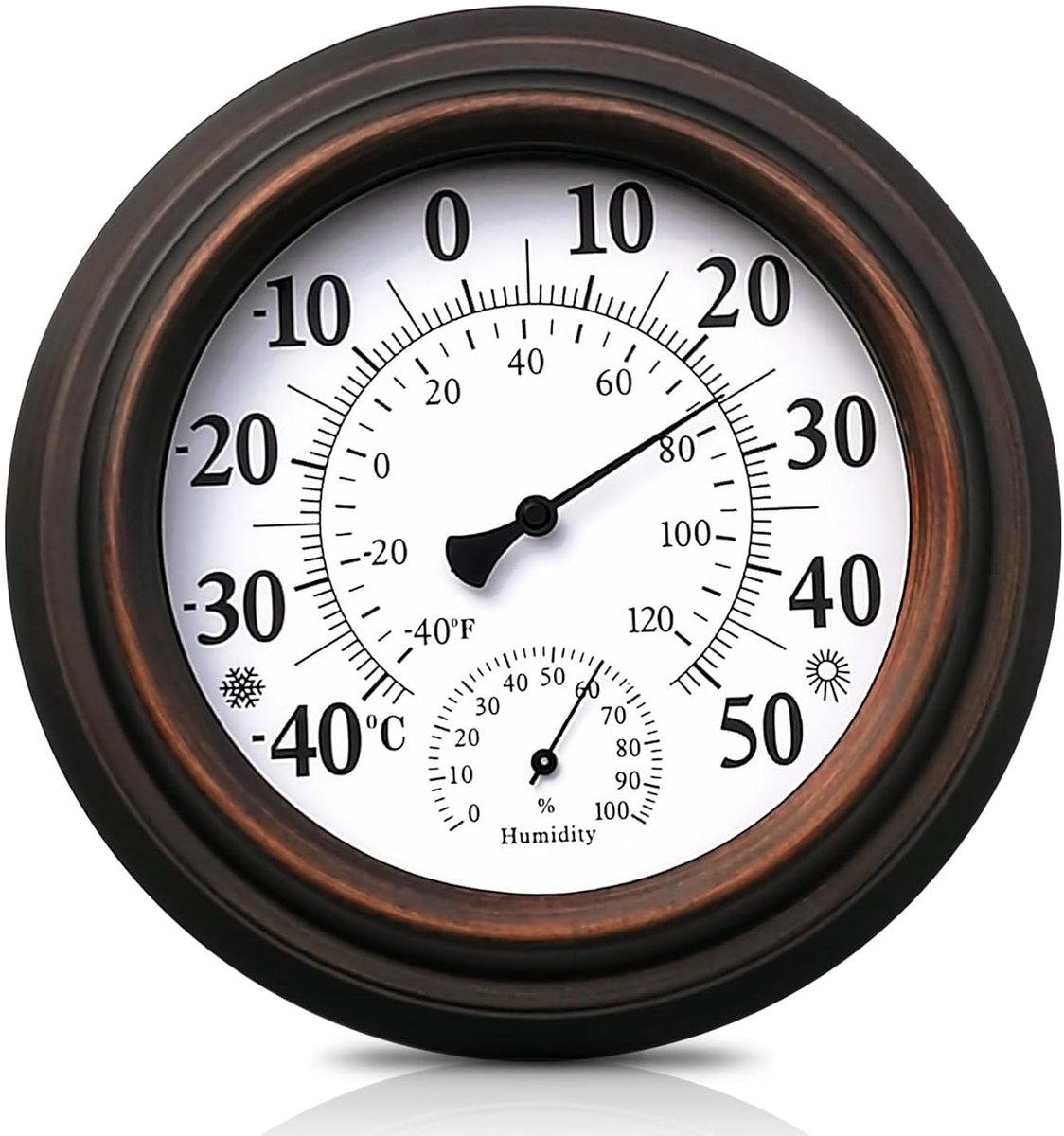 Analoge Binnen- en Buitenthermometer met Hygrometer en Weersvoorspelling