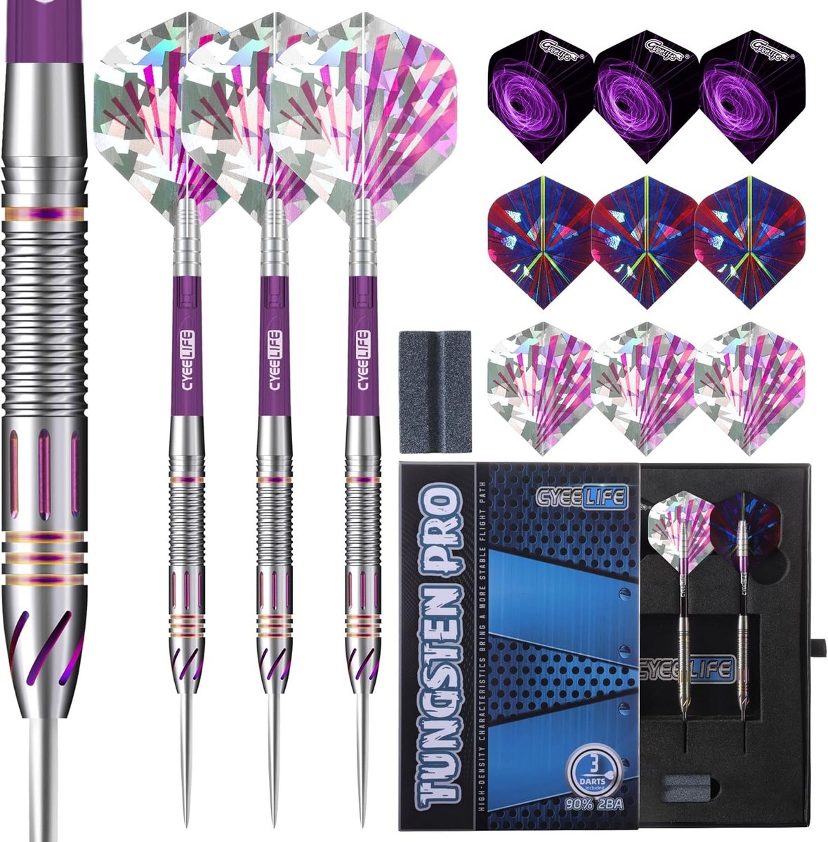 Professionele Tungsten Steeltip Darts Set 23g met Accessoires