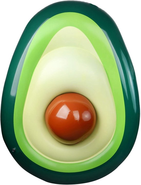 Groot Opblaasbaar Avocado Zwemband Strandluchtbed voor Volwassenen en Kinderen — afbeelding 3